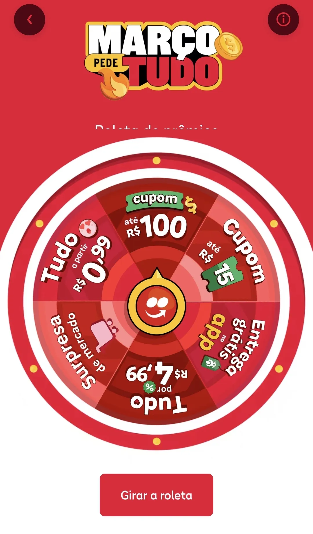 Roleta Da Sorte Ifood (Selecionados)